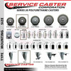 Service Caster 3.5'' Gray Polyurethane Wheel Swivel 7/16'' Grip Ring Stem Caster SCC-GR20S3514-PPUB-716138